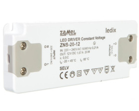 Zasilacz LED slim 12V DC 20W ZNS-20-12 LDX10000138