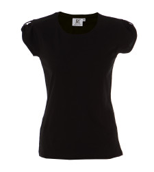 T-shirt, Czarny, Bawełna 100%, M, Krótki