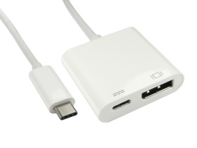 Kabel adaptera, 4K, do wyświetlaczy: 1, USB C, DisplayPort