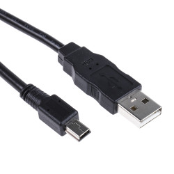 Kabel USB Złącze A USB A Złącze B Mini USB B dł. 1.5m Przewód USB USB 2.0 kolor: Czarny