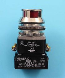 NEF-30-KLDXYc RED 24-230V AC/DC PRZYCISK