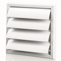 Wylot ścienny żaluzjowy 187x187mm fi 125mm biały MW120AZK