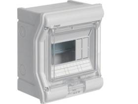 Rozdzielnica hermetyczna natynkowa 6 modułowa 1x6M drzwi transparentne IP65 vector II VE106L HAGER