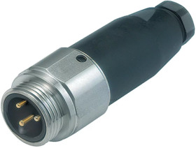 Plug, 3 pole + PE, screw connection, screw locking, straight, 99 2443 282 04