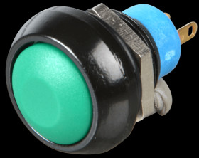 IPR3SAD3 Round push button, Ø 12 mm, 0.2 A - 250 VAC, green