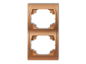 LOGO Ramka pionowa 2 podwójna złoty metalik 8LRV-2 KARLIK