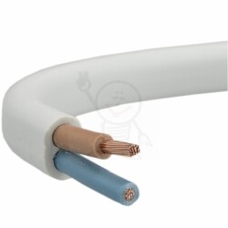 OMYp 2x0,75mm2 300V biały Zamel 6726 H03VVH2-F