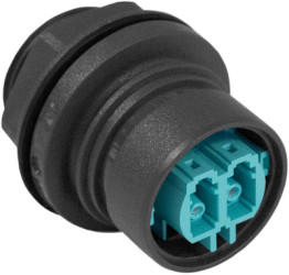 Fiber optic socket, LC, OS1, singlemode, black, PXF6052C
