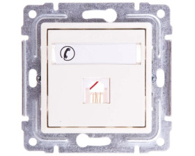 VENA Gniazdo telefoniczne pojedyncze RJ11 krem 510363