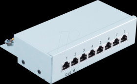 BS75060 Patchpanel, 8-Port, Cat.6, 1 U