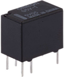 Przekaźnik sygnału, 5V dc, 2 A, SPDT, 1-polowy, montaż PCB, Omron IM