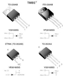 VF30100SG-E3 High Voltage Trench MOS Barrier Schottky Rectifier Ultra Low VF = 0.437 V at IF = 5 A