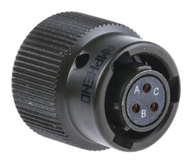 Złącze 3-pinowe Męski Amphenol Limited Żeński Montaż na kablu MIL-DTL-26482 rozmiar 8