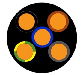 Wielożyłowy kabel przemysłowy Ekranowany 3 4 mm² 600/1000 V Polichlorek winylu PVC 13.6mm 100m RS PRO