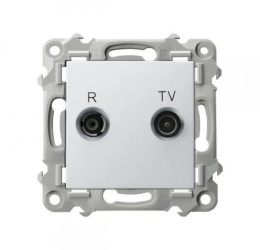 SZAFIR Gniazdo RTV końcowe biały GPA-ZK/m/00