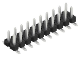 Pin header, 20 pole, pitch 2.54 mm, angled, black, 10059212