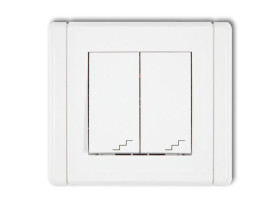 FLEXI Wyłącznik schodowy podwójny biały FWP-33 KARLIK