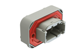 Złącze samochodowe 8-pinowe Amphenol Industrial 2-rzędowe Męski 7.5A AT Montaż na kołnierzu Złącze samochodowe