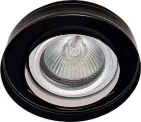 Oczko 50W/12V MR16 IP20 okrągłe szkło / aluminium czarne BLACK HIGH PEARL-R GXPO035