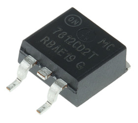 Regulator napięcia 12 V D2PAK Montaż powierzchniowy wyjścia: 1 Stałe MC7812CD2TG