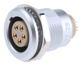 Złącze wielostykowe przemysłowe 5-pinowe, panelowe Gniazdo LEMO