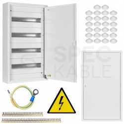 Rozdzielnica natynkowa metalowa 4x18 modułów IP30 (400V AC) 755x436x130mm drzwi pełne KOLE SYSTEMS