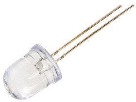 Dioda LED 10mm czerwona, przezroczysta, 6000mcd