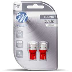 Dioda LED W5W Czerwona 12V 1W Blister 2 Sztuki, T10 R10 Red, M-Tech