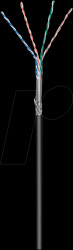 57296 CAT 5e network cable, SF/UTP, black