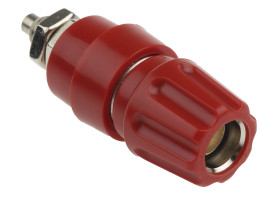 Wtyk montażowy, Czerwony, 63A, M6 x 0.75, izolacja: Tak, 60V dc 4mm