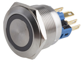 Nasadka przełącznika Chwilowy SPDT średnica wycięcia 22mm, montaż panelowy RS PRO