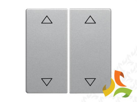 BERKER Q.1/Q.3/Q.7 Klawisz podwójny "STRZAŁKI" aluminium aksamit lakierowany 16446084 HAGER