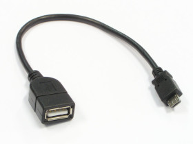 Kabel USB gniazdo A / micro USB 0.1m OTG