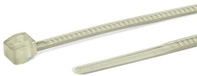 Cable tie, PA, (L x W) 100 x 2.5 mm, bundle-Ø 1.6 to 20 mm, natural, -40 to 105 °C, 118-00035