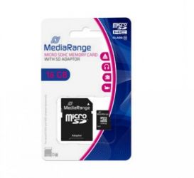 PAMIEC SDHC MICRO 16GB+AD.CL.10 MEDIARAN