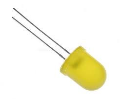 LED 10mm Yellow (diffused) 5mcd, 50°