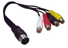 PRZEWOD DIN WT.X4RCA GN.