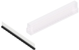 Pin header, 30 pole, pitch 2.54 mm, angled, black, SL10SMD07830ZSM