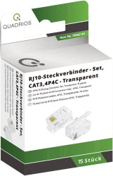 Quadrios 1906C161 Złącze RJ, RJ10, CAT 3, piny:4P4C, 15 szt.