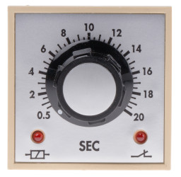 Timer Relay Szyna DIN, montaż panelowy 110V ac DPDT 2-stykowy Tempatron DPDT 0.5 → 20s jednofunkcyjny