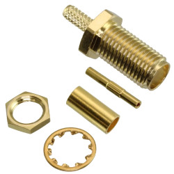 Złącze koncentryczne Montaż na panelu Żeński 50Ω typ złącza Złącze SMA Kabel