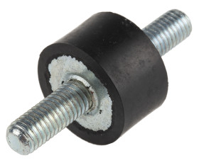 Podstawka antywibracyjna M8 średnica 25mm wysokość całkowita 15mm Cylinder męski-męski