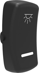 Klosz do przycisku, do użytku z: Przełączniki kołyskowe uszczelniane serii L, kolor: Biały, symbol: Światła wewnętrzne