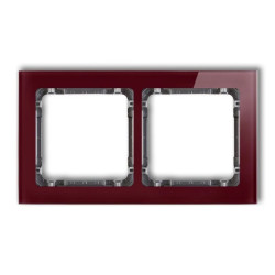 DECO Ramka podwójna - efekt szkła (ramka: bordowa spód: grafitowy) bordowy 14-11-DRS-2