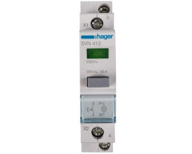 Przełącznik przyciskowy modułowy z lampką zieloną 16A 1Z SVN413