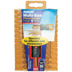 Plasplugs MNF555CC Multi-Size Plasterboard Fixings (50)