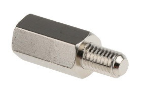 Kołek dystansowy gwint M5 x M5 długość 15mm Mosiądz Męski/żeński Sześciokątny RS PRO