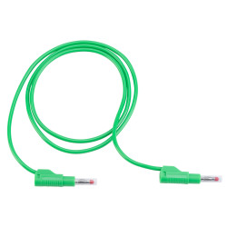 R-TECH 524599 Test Lead 100cm Retractable Shroud 4mm Stackable Plug Green 600V