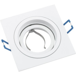 Oprawa HALOGENOWA Podtynkowa Ruchoma GU10 MR16 Kwadrat Biała CASSIO LUMILED