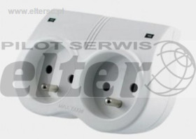 Rozgałęźnik sieciowy przeciwprzepięciowy 2xGN